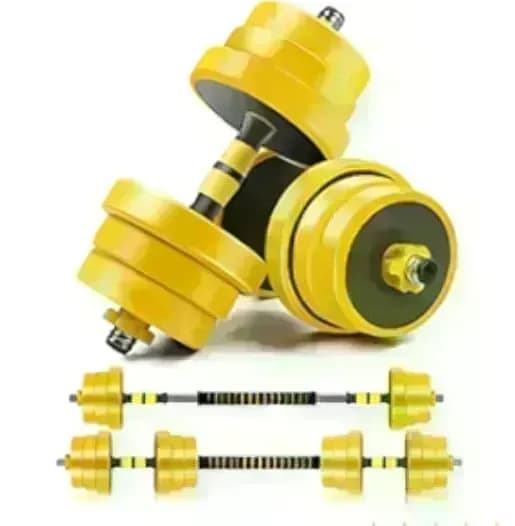 New dumbbells set 20 kg best seller color available now yellow bar connector