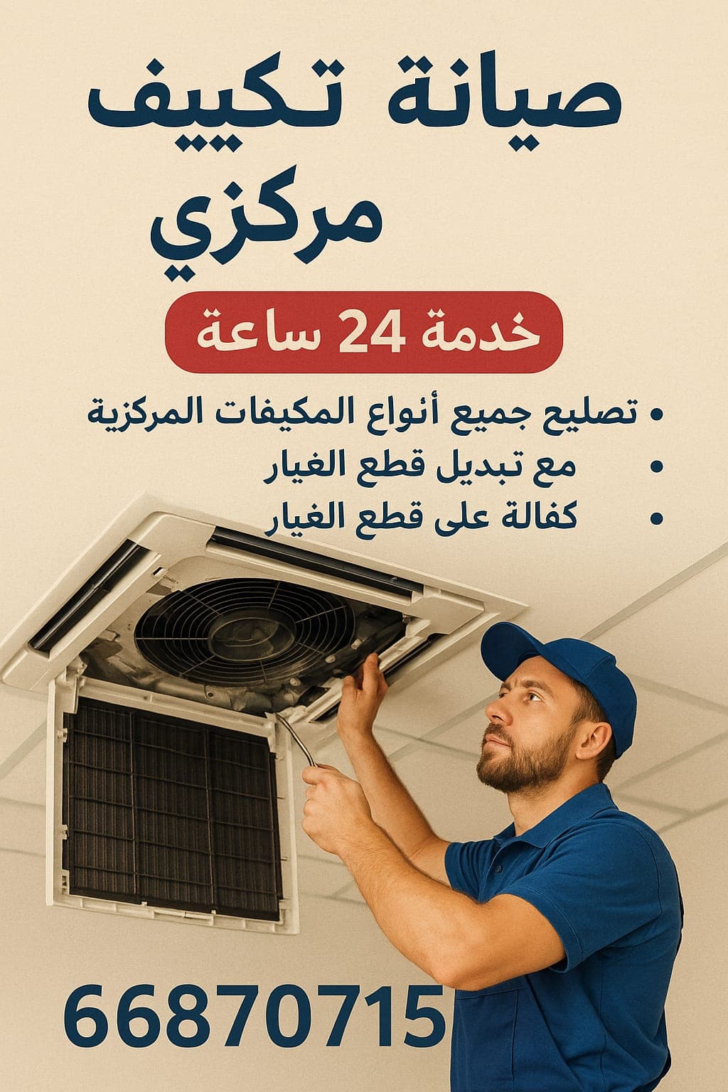 صيانه التكييف المركزي والوحدات خدمه 23 ساعة